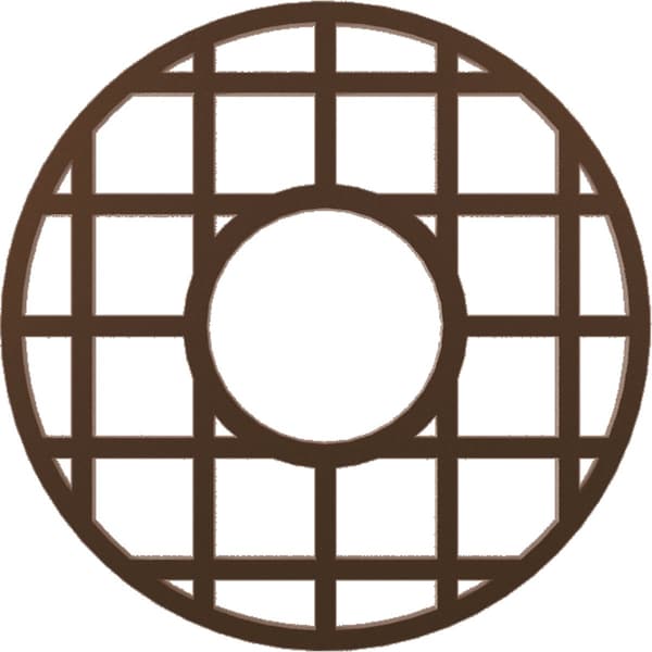 Ekena Millwork O'Neal Architectural Grade PVC Pierced Ceiling Medallion, Copper, 22"OD x 8"ID x 3/4"P CMPP22ONSCO - main